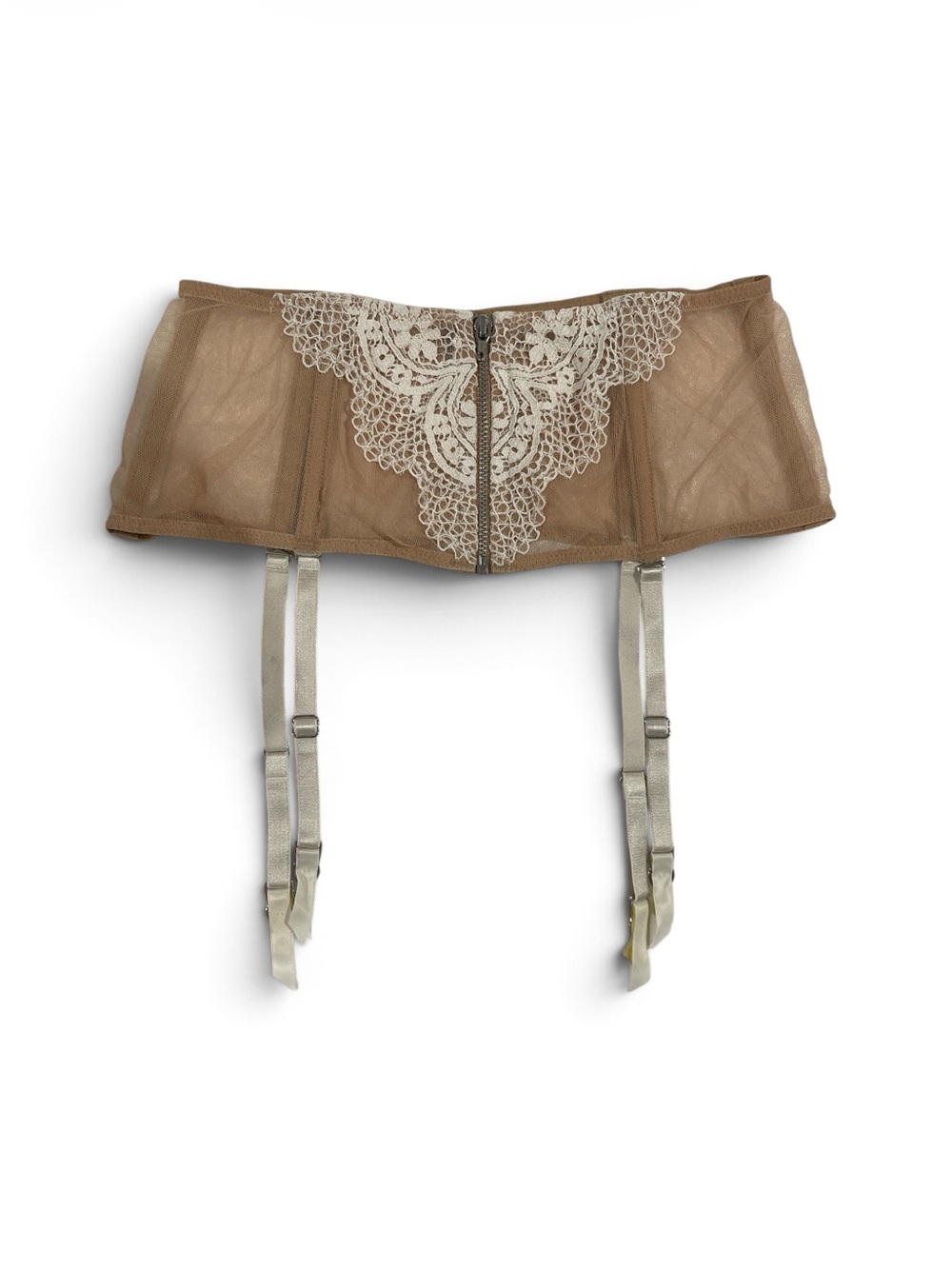 Victoria's Secret Brown Floral Corset Garter Belt | XS | NWT
